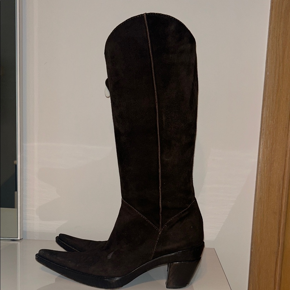 Women's Brown Suede western style Boots